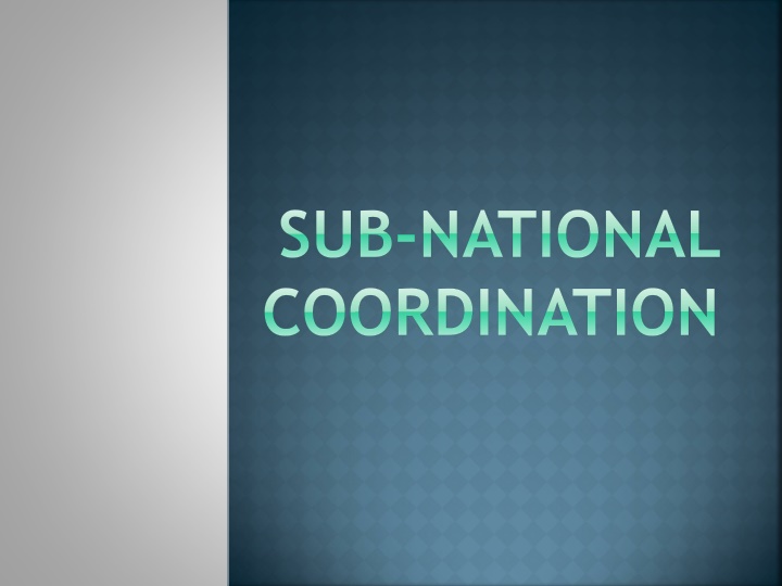 sub national coordination