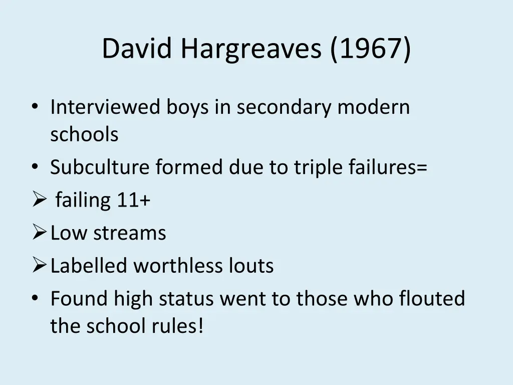 david hargreaves 1967