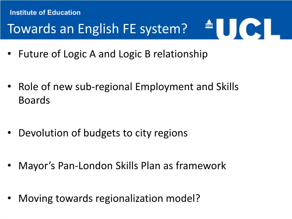 towards an english fe system