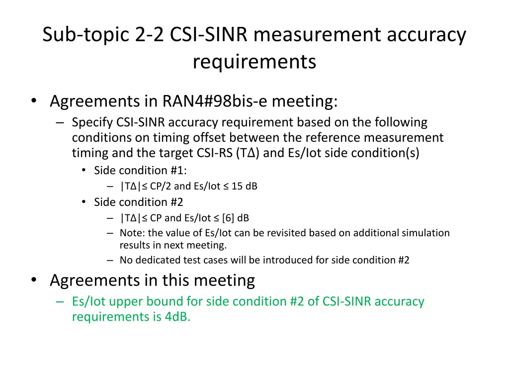 sub topic 2 2 csi sinr measurement accuracy