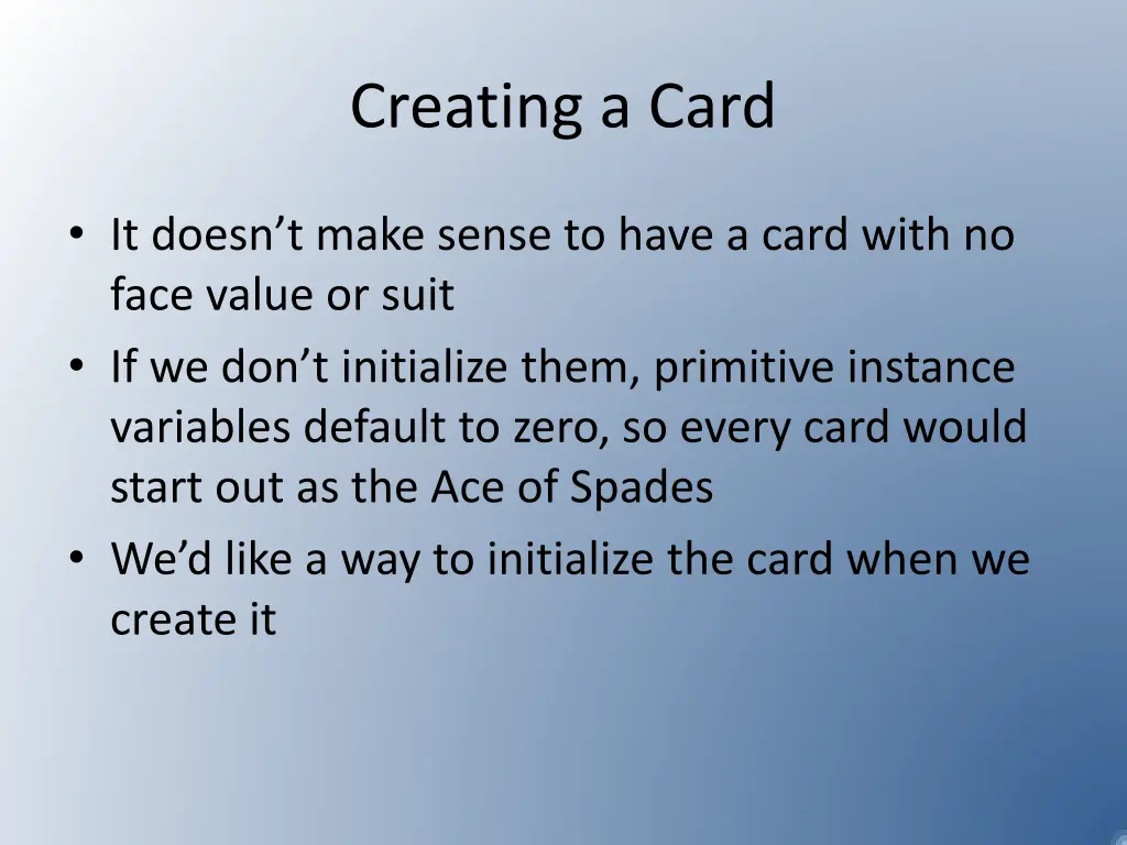 creating a card