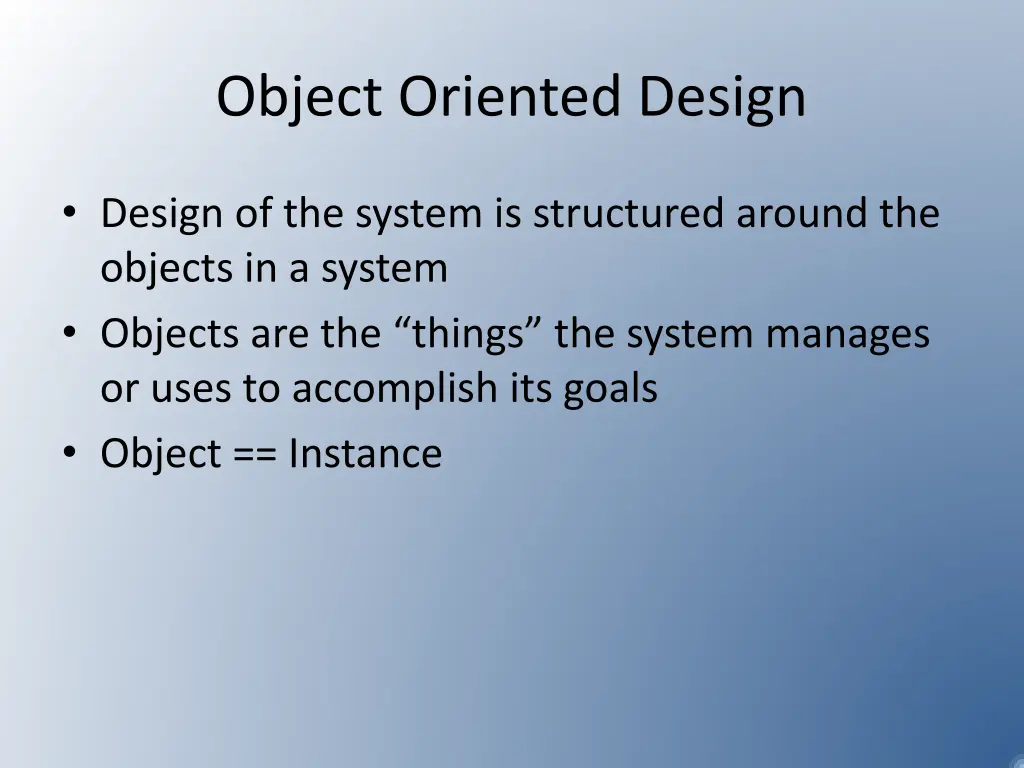 object oriented design