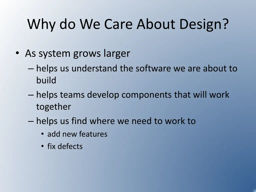 why do we care about design