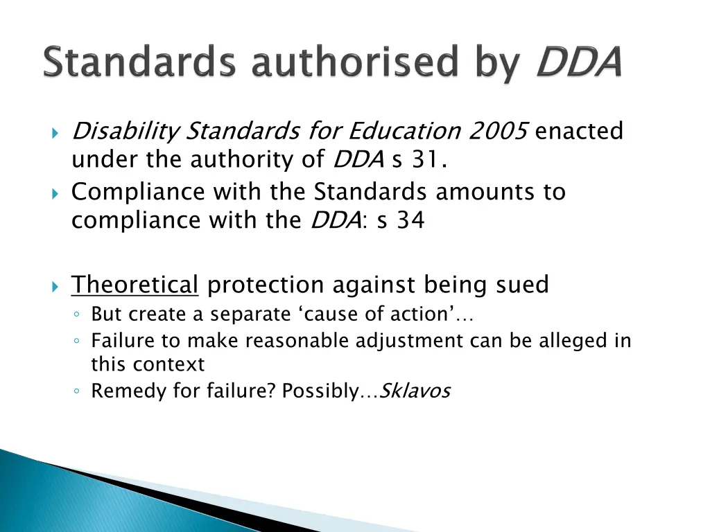 disability standards for education 2005 enacted