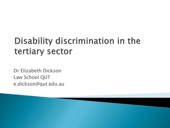 dr elizabeth dickson law school qut e dickson@qut