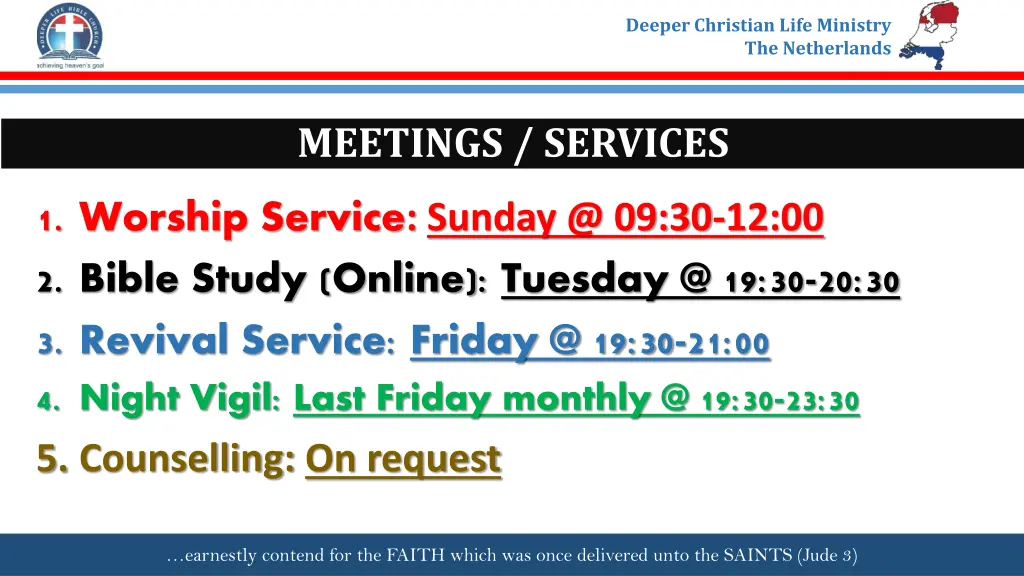 deeper christian life ministry the netherlands 24