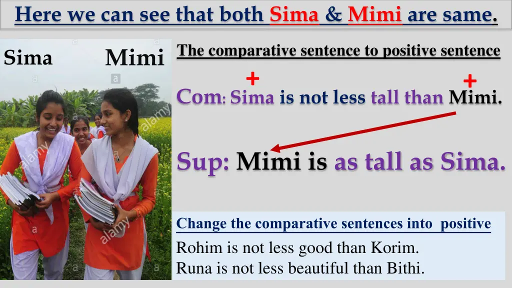 here we can see that both sima mimi are same 1