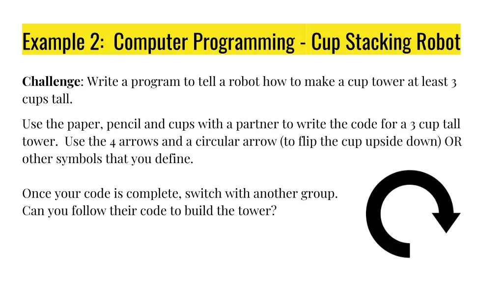 example 2 computer programming cup stacking robot 2