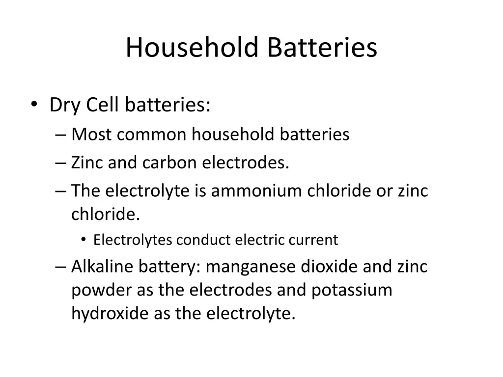 household batteries