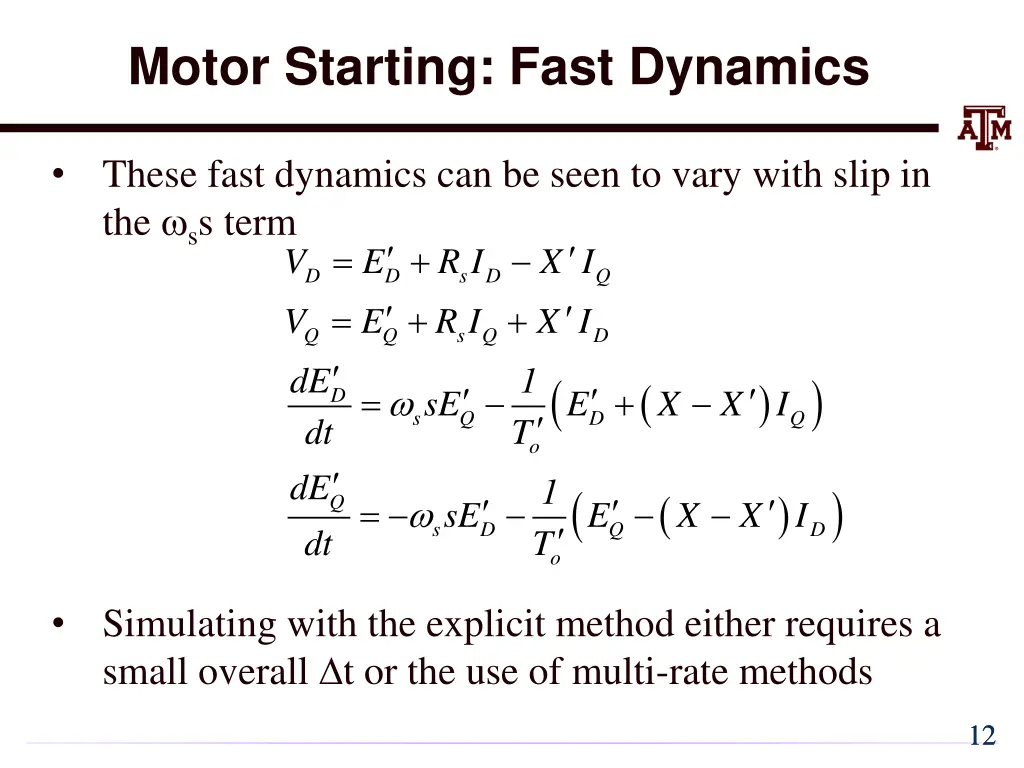 motor starting fast dynamics 1