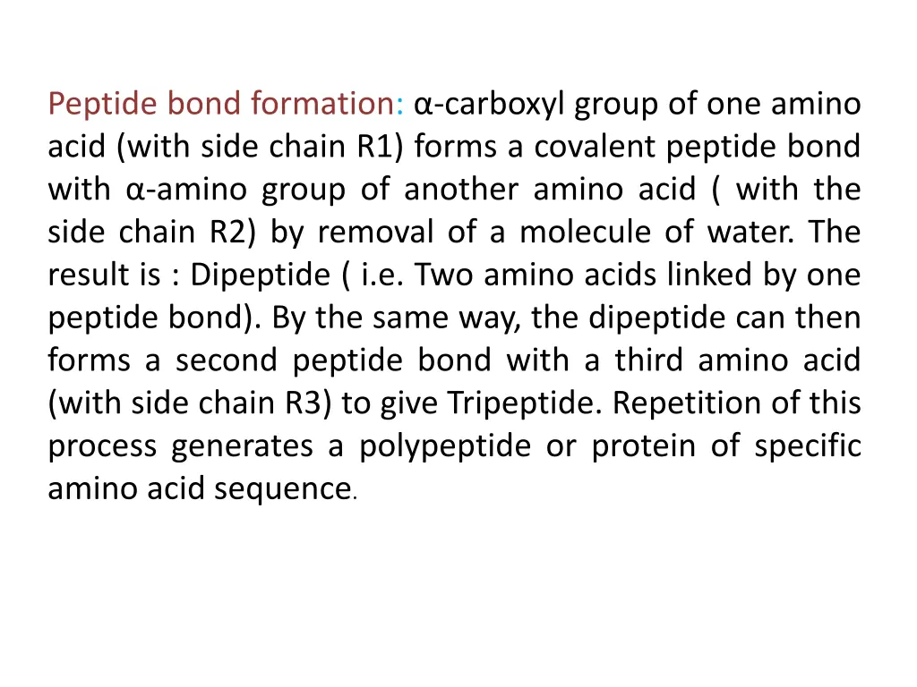 peptide bond formation carboxyl group