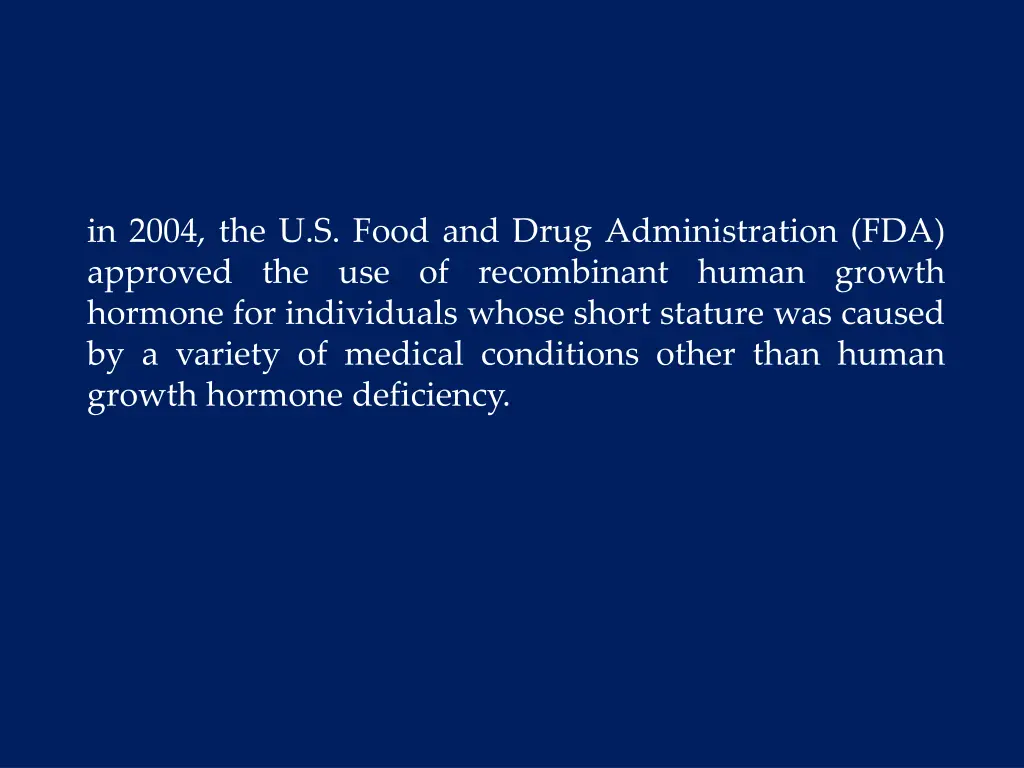 in 2004 the u s food and drug administration