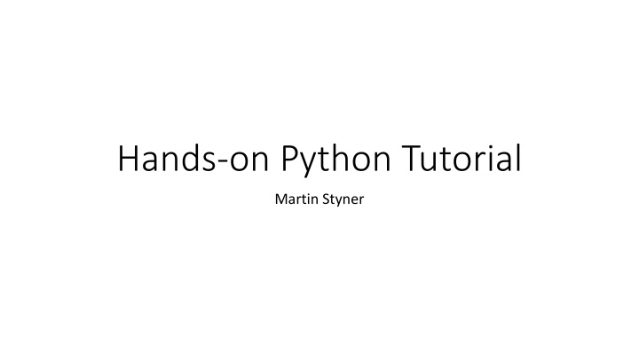 hands on python tutorial