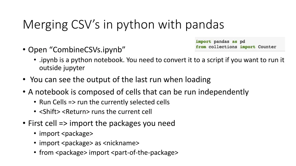 merging csv s in python with pandas