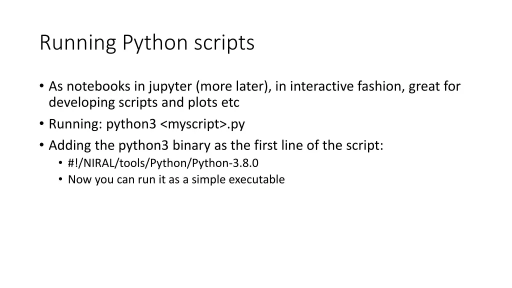 running python scripts