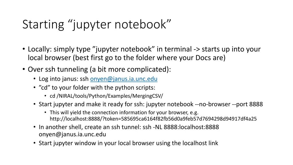 starting jupyter notebook