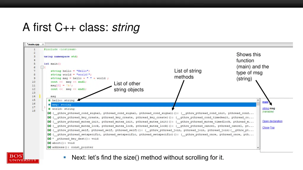 a first c class string 2