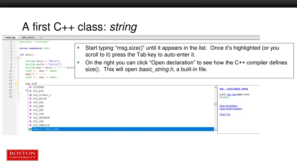 a first c class string 3