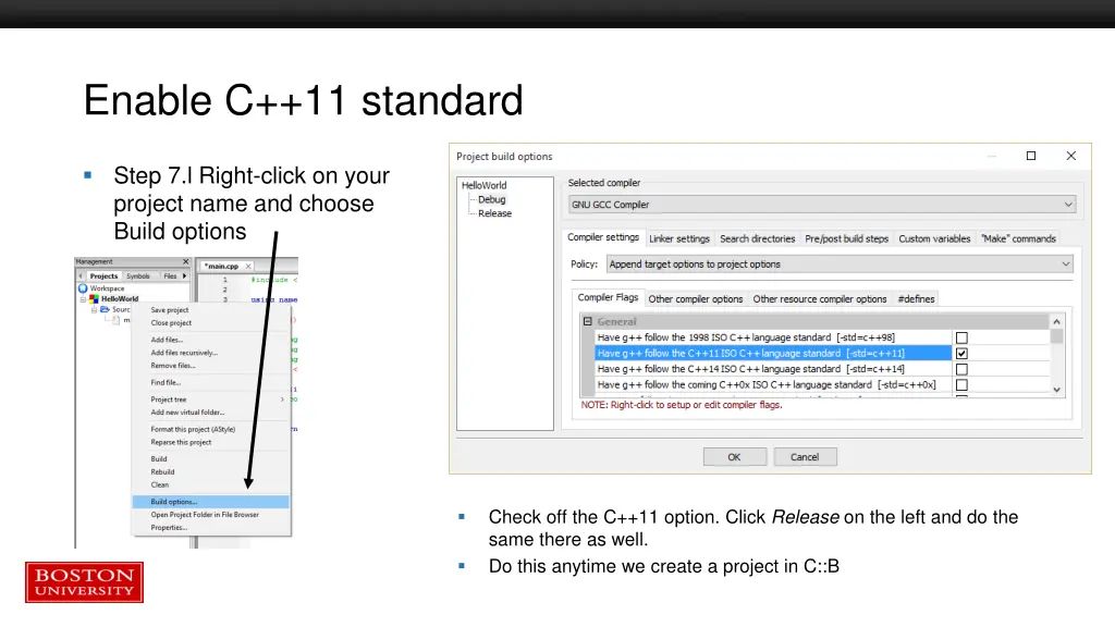 enable c 11 standard