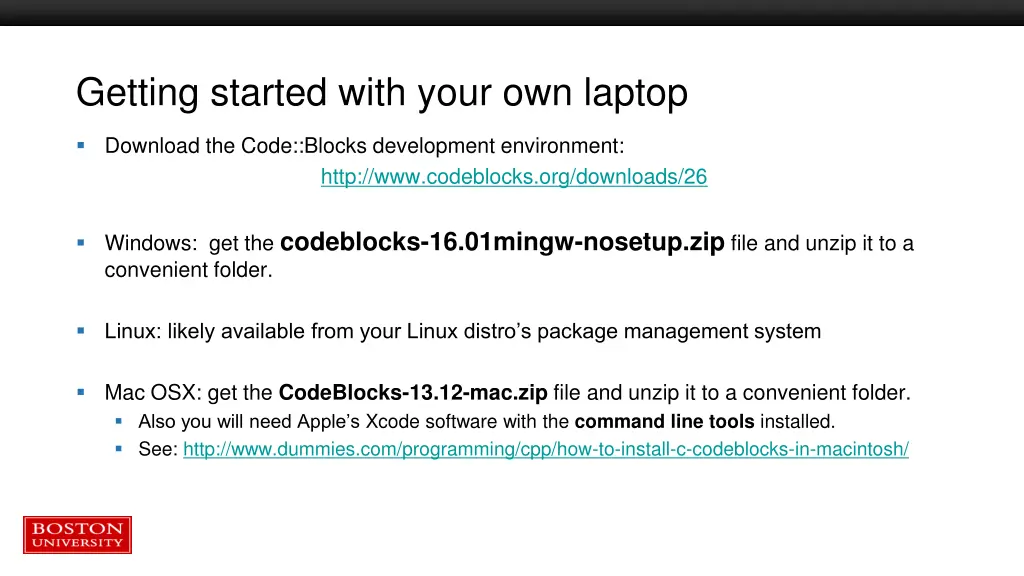 getting started with your own laptop 1