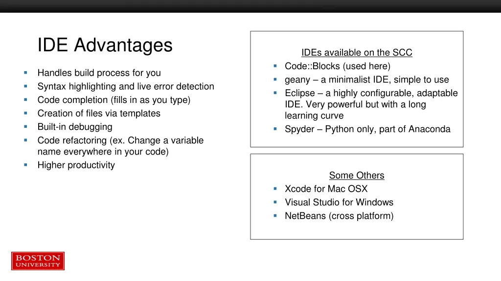 ide advantages