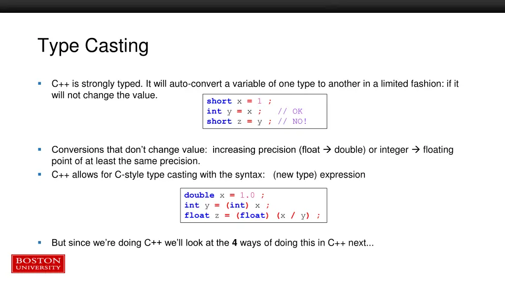 type casting