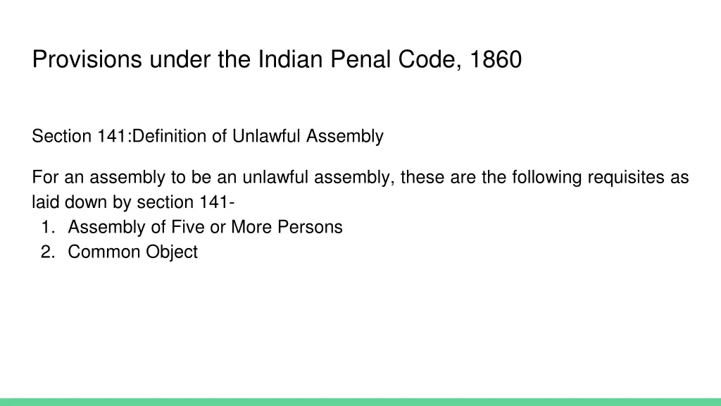 provisions under the indian penal code 1860