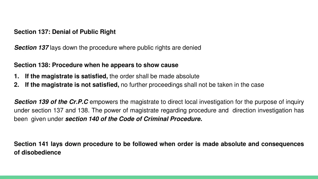 section 137 denial of public right