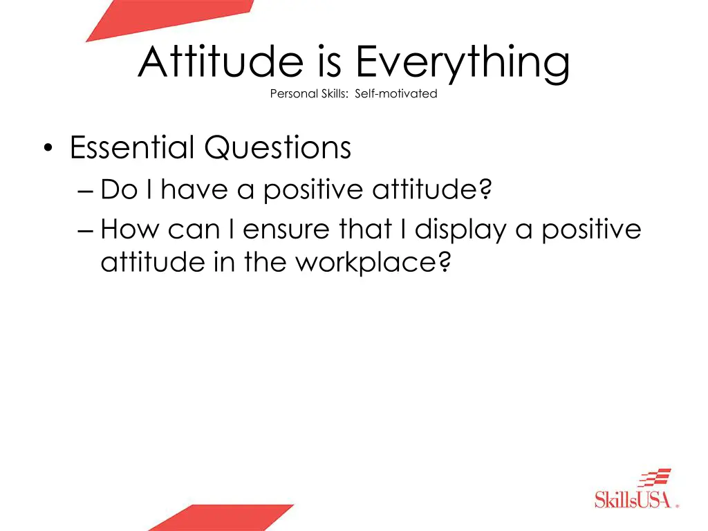 attitude is everything personal skills self