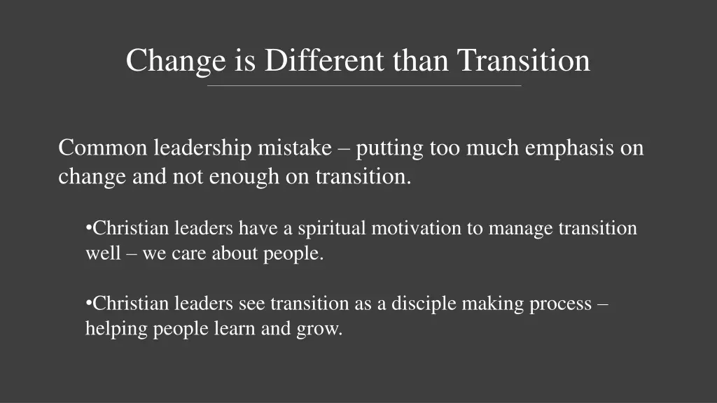 change is different than transition 1