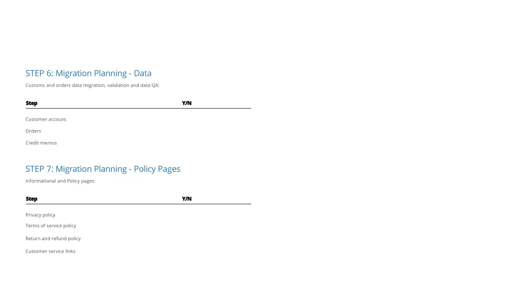 step 6 migration planning data