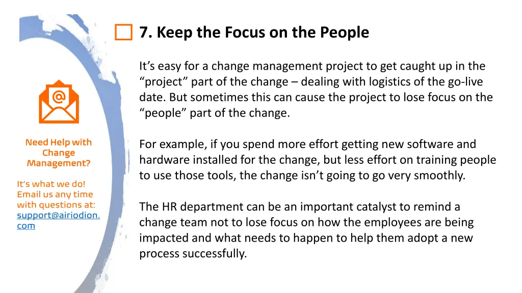 7 keep the focus on the people