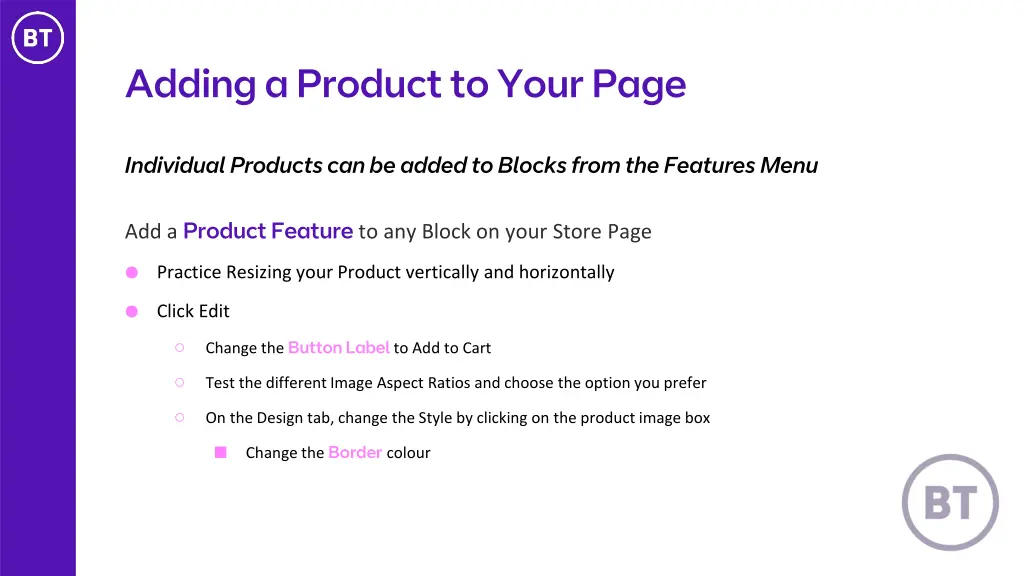 adding a product to your page