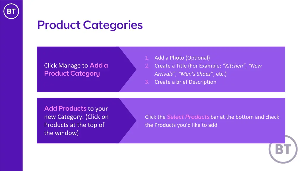 product categories