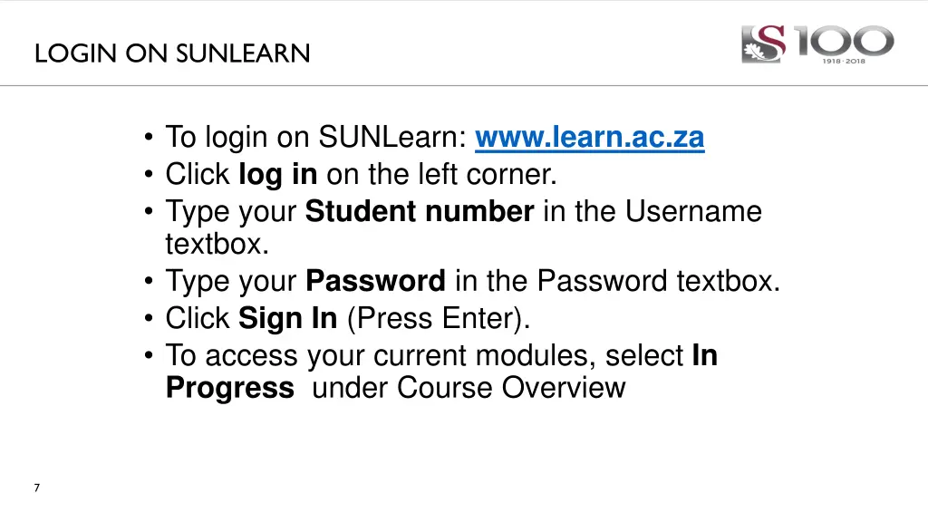 login on sunlearn 1