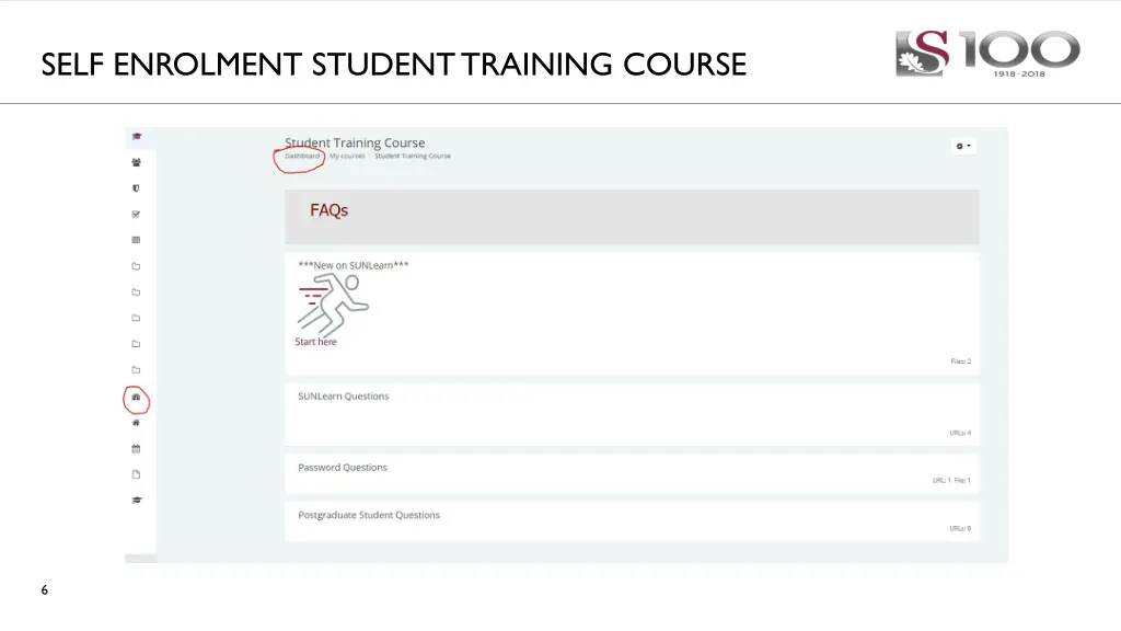 self enrolment student training course 2