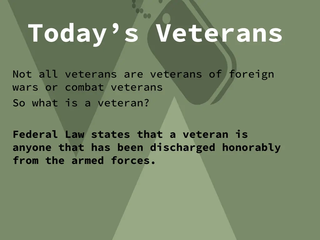 today s veterans