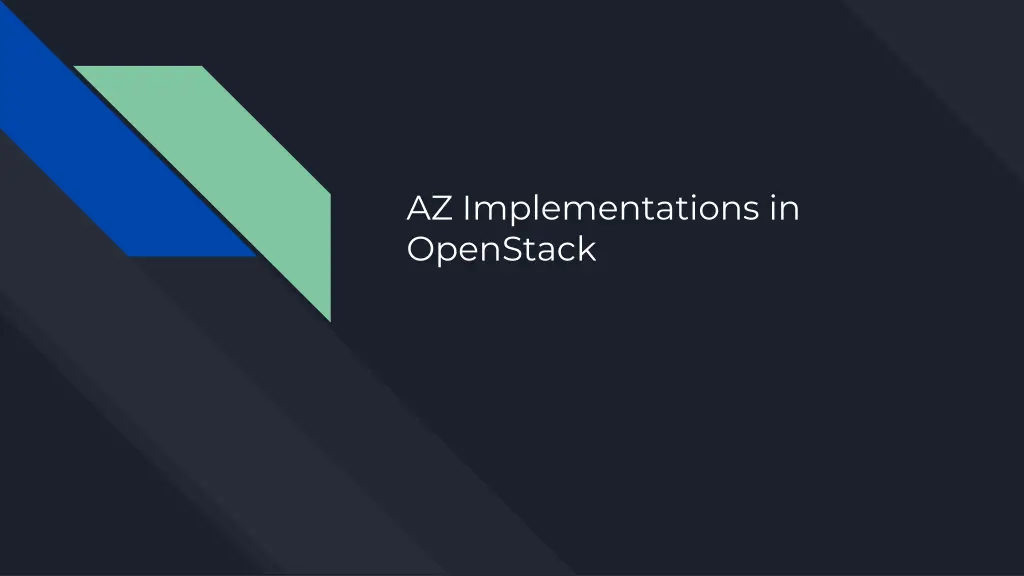 az implementations in openstack