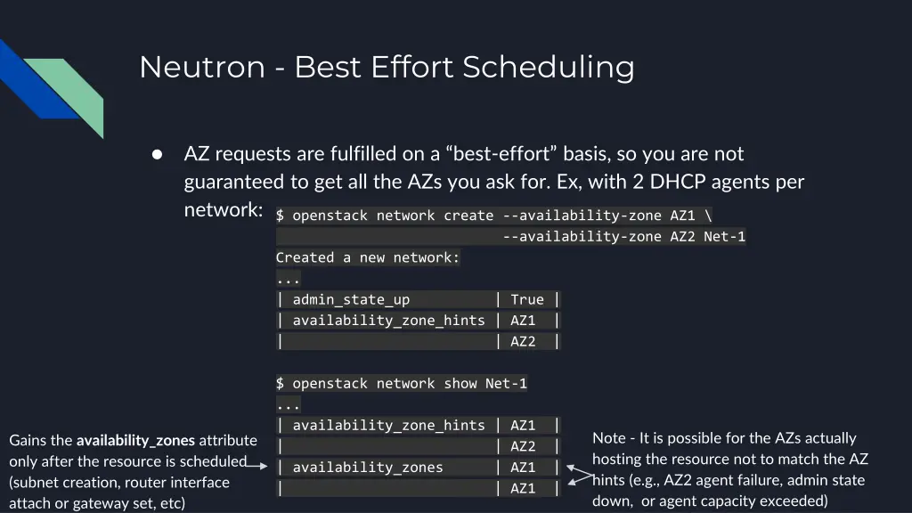 neutron best effort scheduling