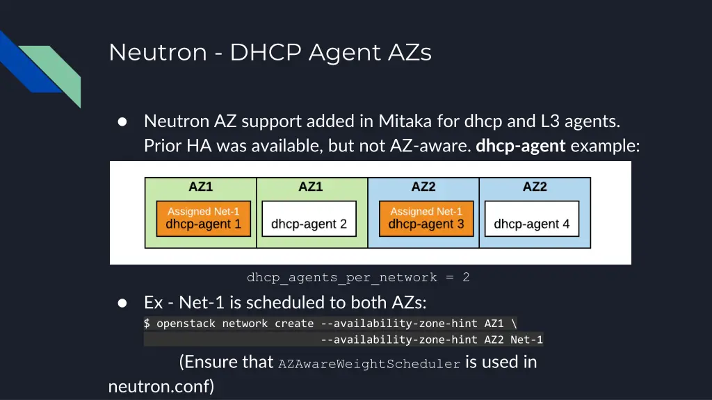 neutron dhcp agent azs