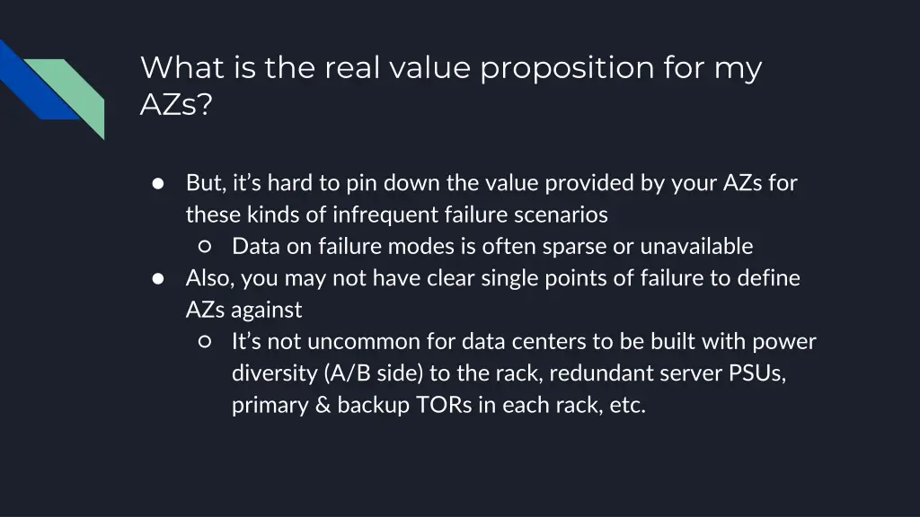 what is the real value proposition for my azs