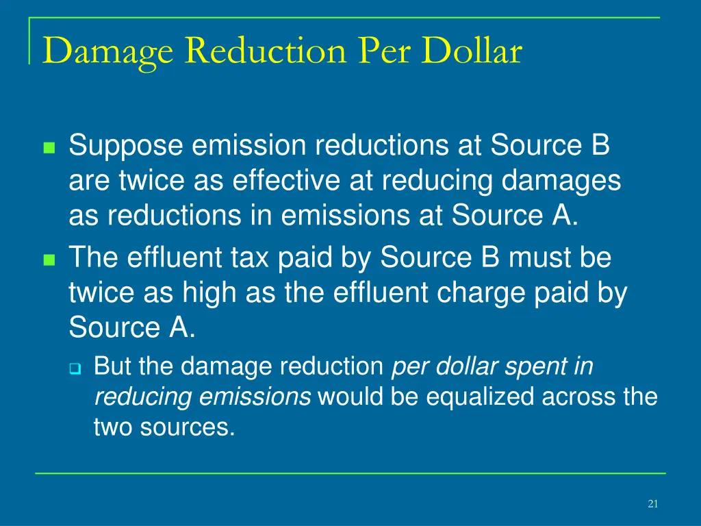 damage reduction per dollar