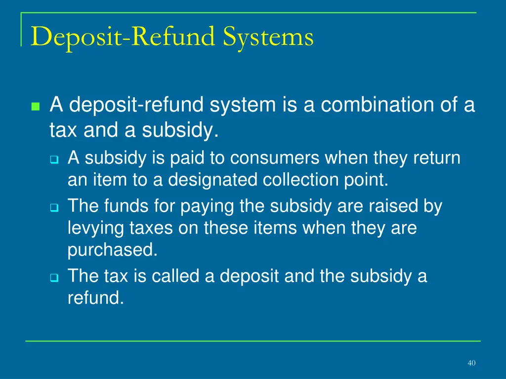 deposit refund systems