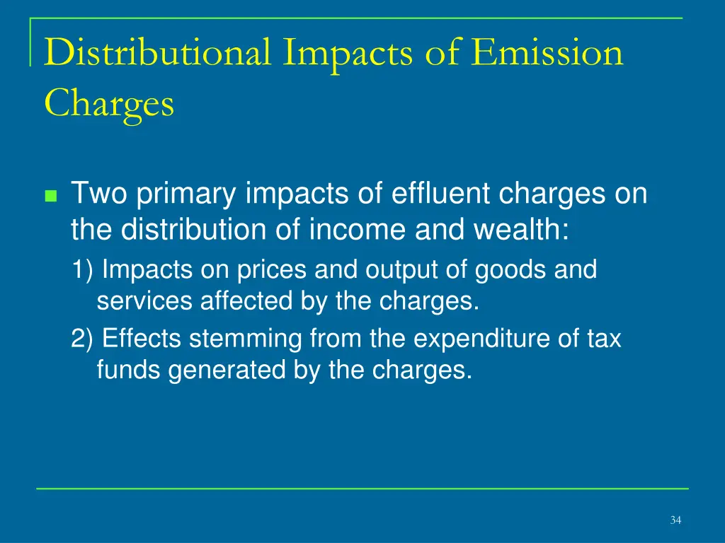 distributional impacts of emission charges