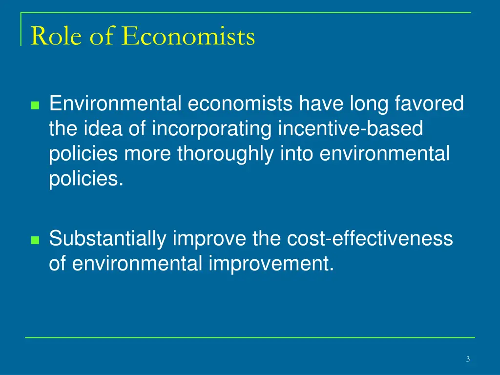 role of economists