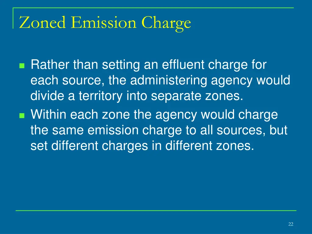 zoned emission charge