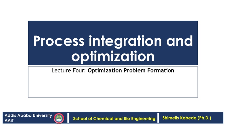 process integration and optimization