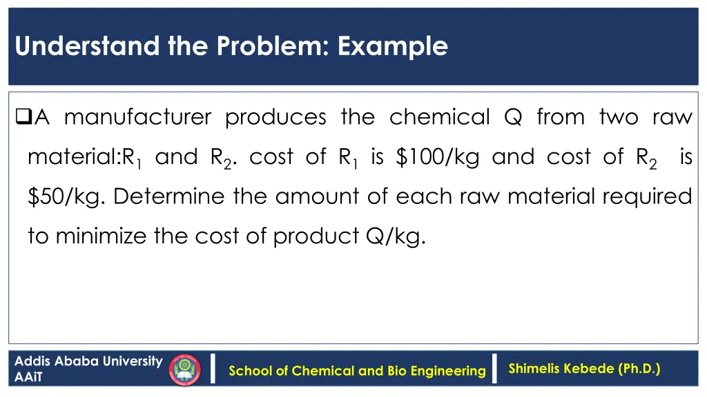 understand the problem example