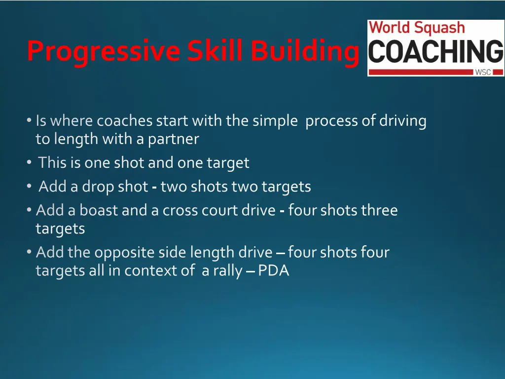 progressive skill building