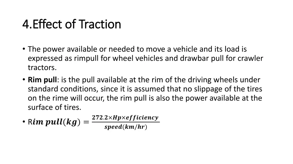 4 effect of traction 4 effect of traction